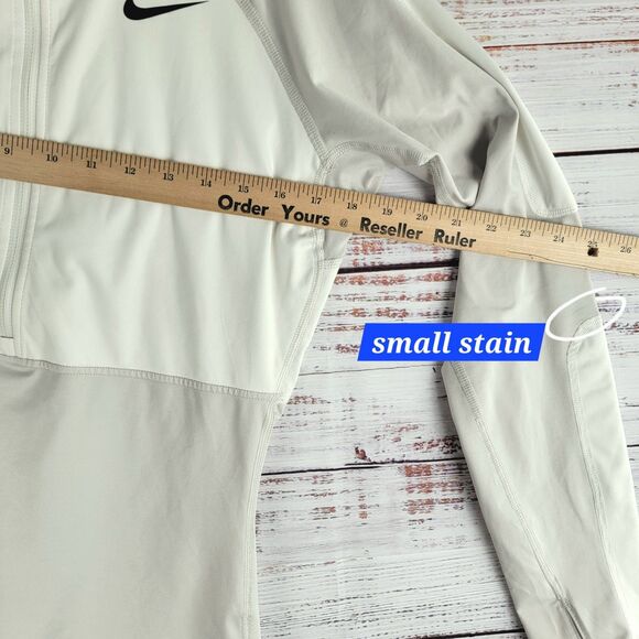 NIKE Women's Size M Medium Hyperwarm Shield Half 1/2 Zip Long Sleeve 485728-072 - Picture 4 of 12